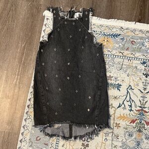 One Teaspoon Charcoal Frayed Denim Dress